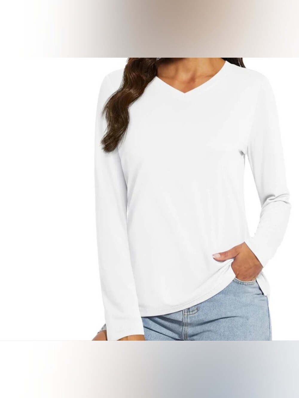 Baleaf White Performance Long Sleeve Top